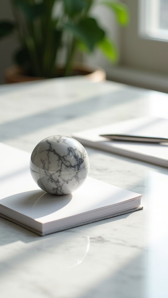 elegant marble desk accessory