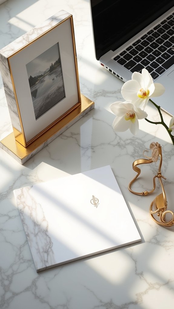 elegant marble frame display