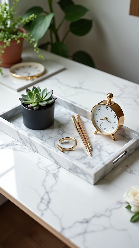 elegant organization with marble