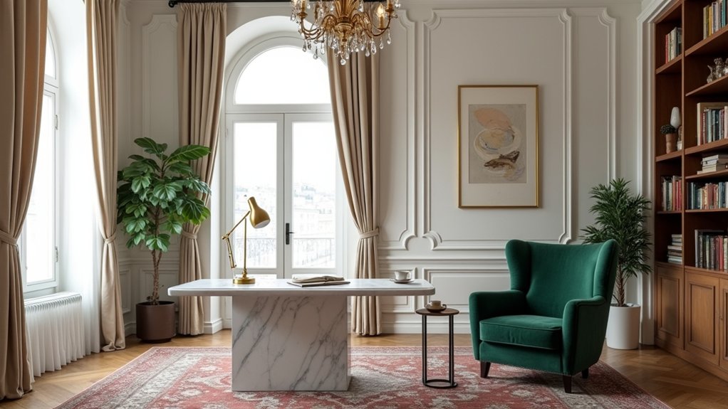 elegant parisian office decor