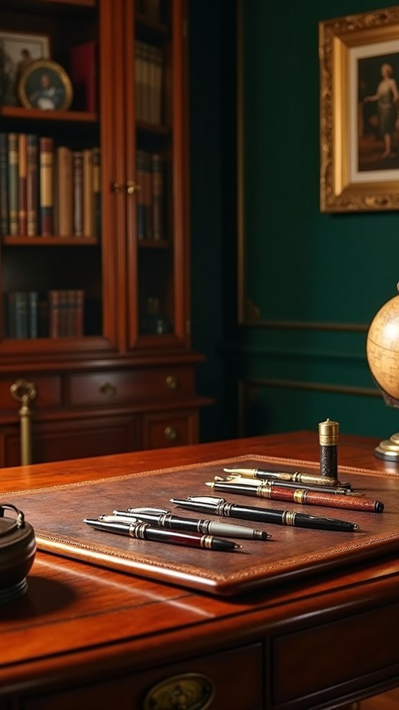 elegant pen collection display