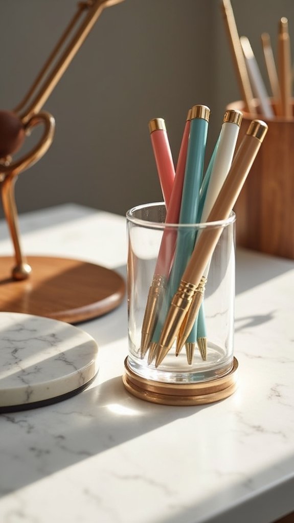 elegant pen holders enhance workspace