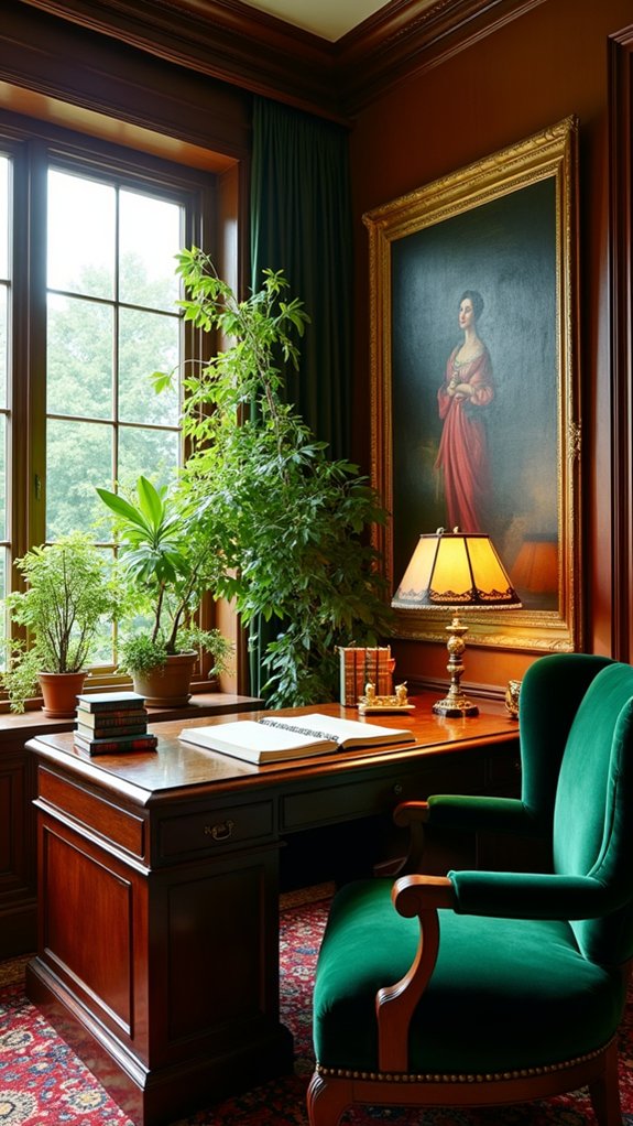 elegant plants enhance workspace