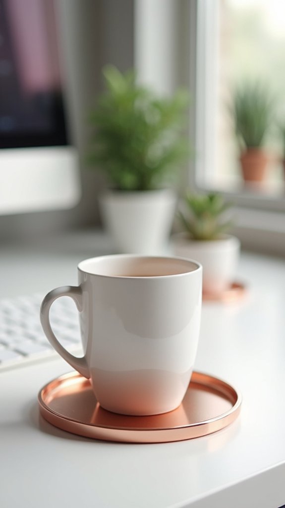 elegant rose gold coasters