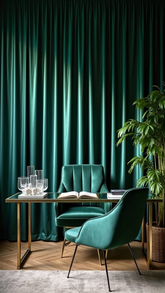 elegant workspace transformation curtains
