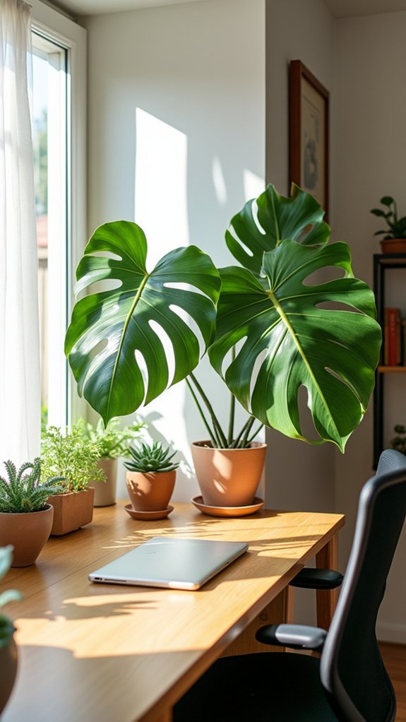 elevate workspace with focal plants