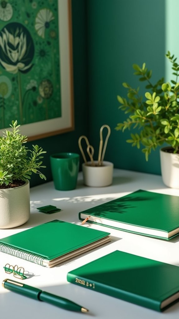 emerald green stationery inspiration