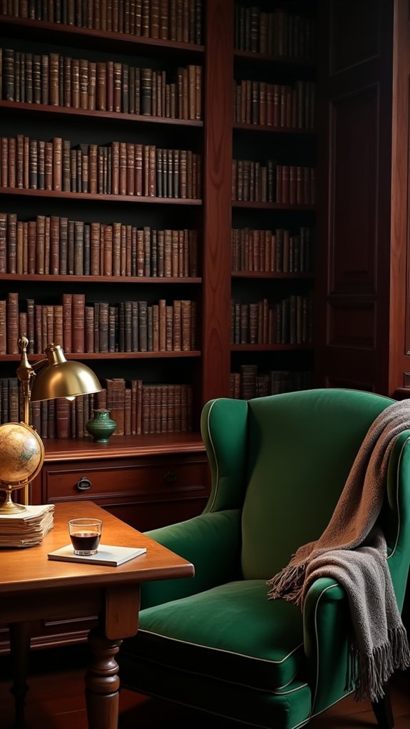 enchanted antique bookshelves aesthetic