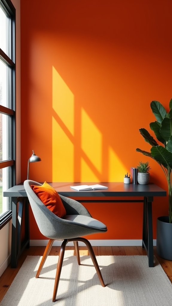 energizing orange and charcoal