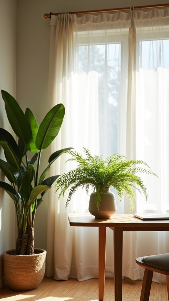 enhance workspace with plants