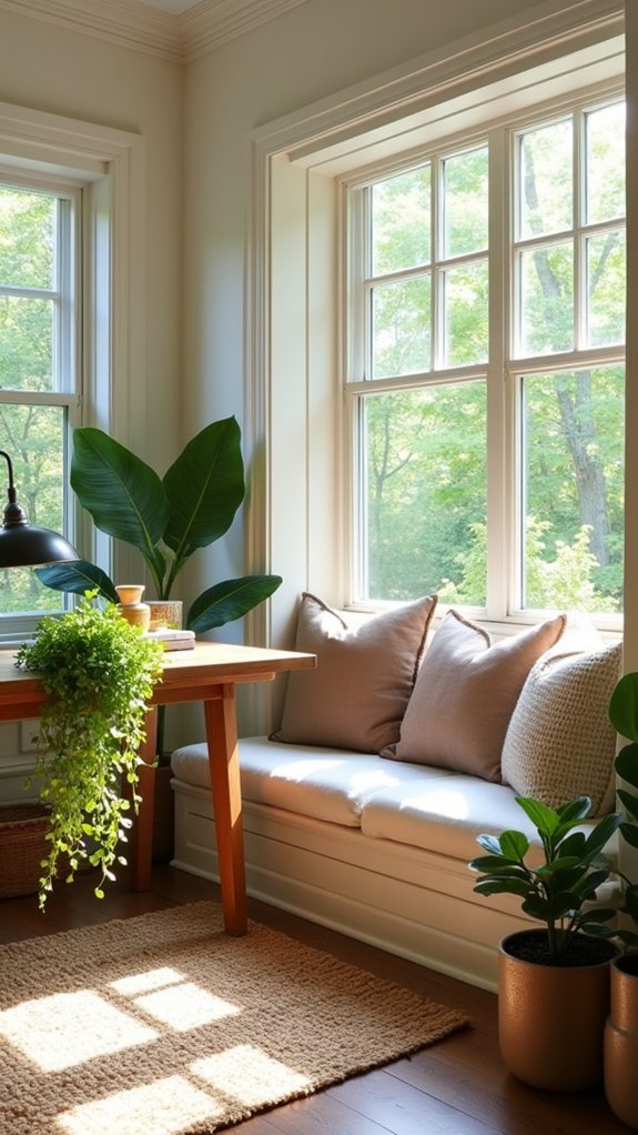 fresh greenery enhances workspace