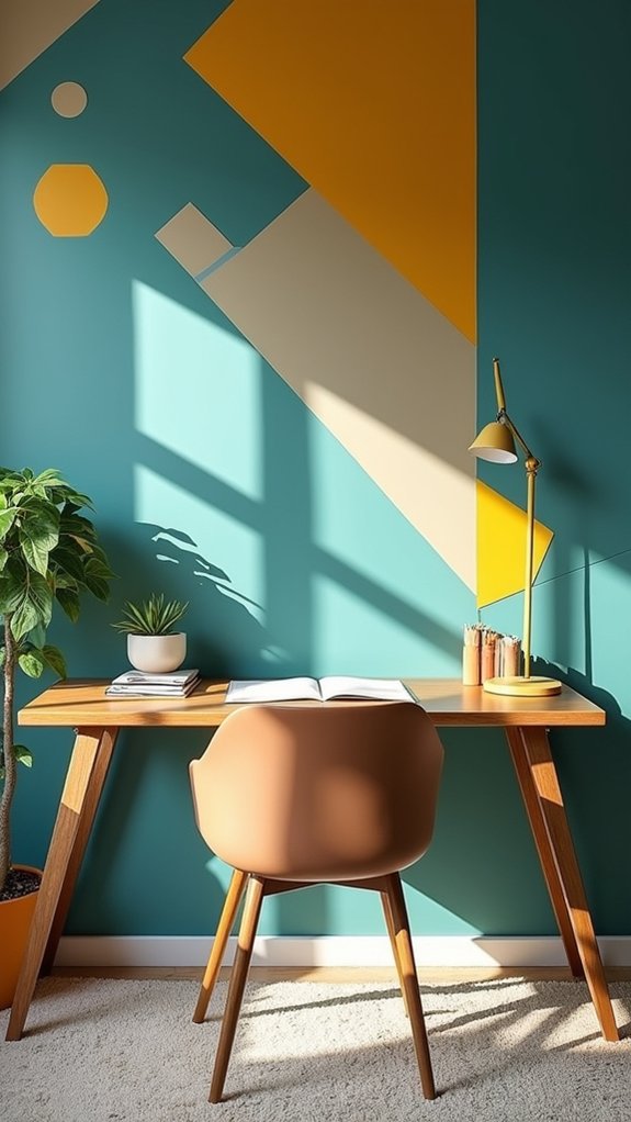 geometric accent wall design