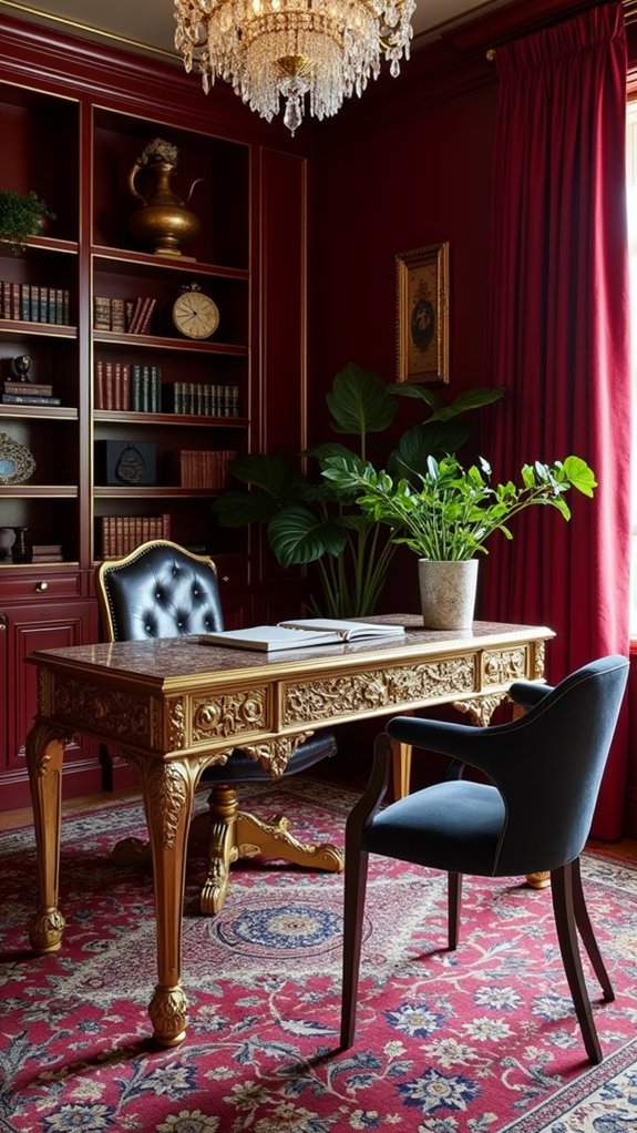 glamorous luxury office decor