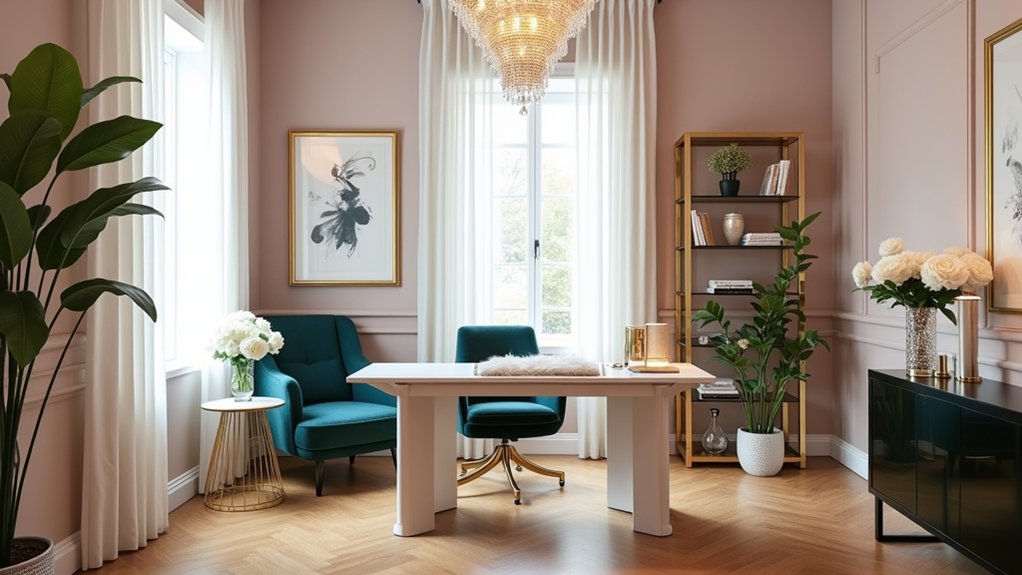 glamorous office decor inspiration