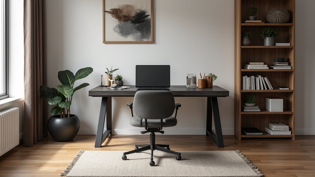 grounded charcoal wood decor