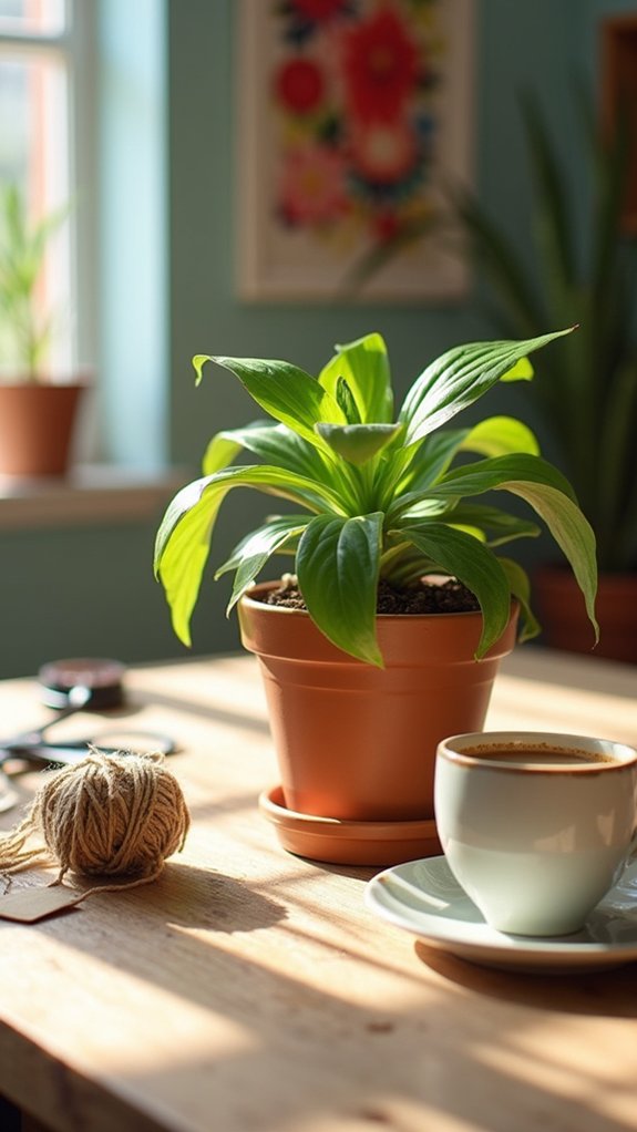 handmade faux desk plant