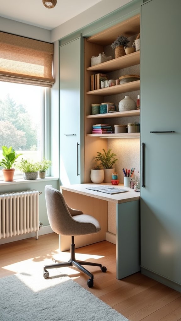 hidden storage in murphy bed