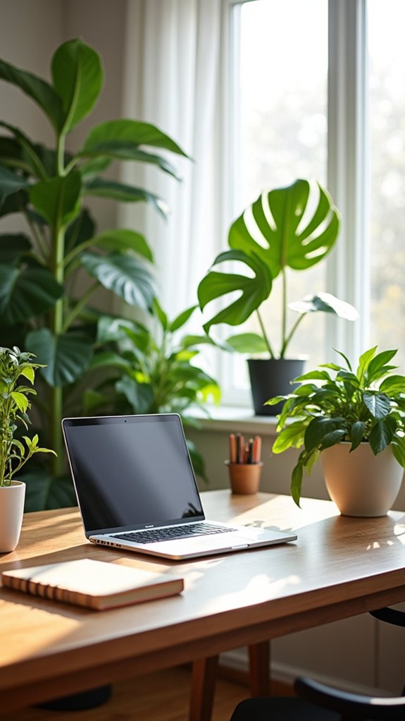 indoor plants enhance workspace