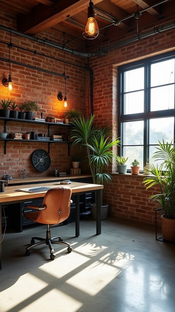 industrial chic workspace design
