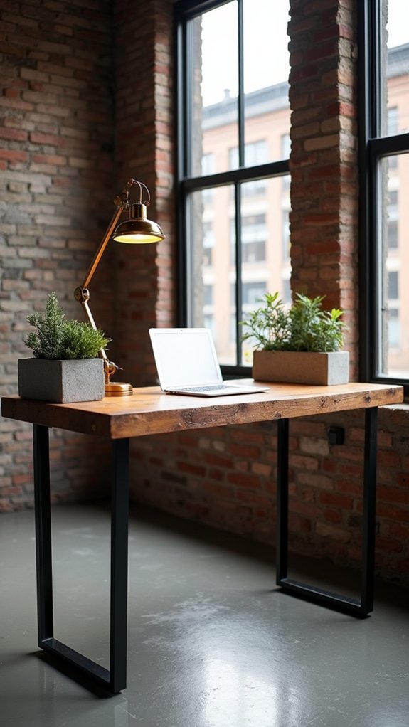 industrial chic workspace design