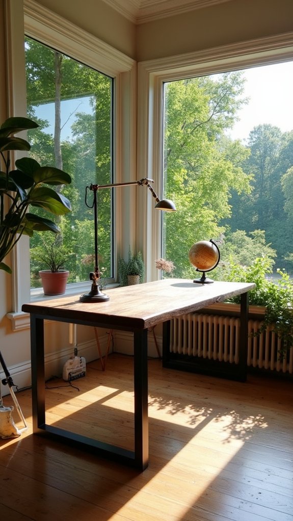 industrial desk with creativity