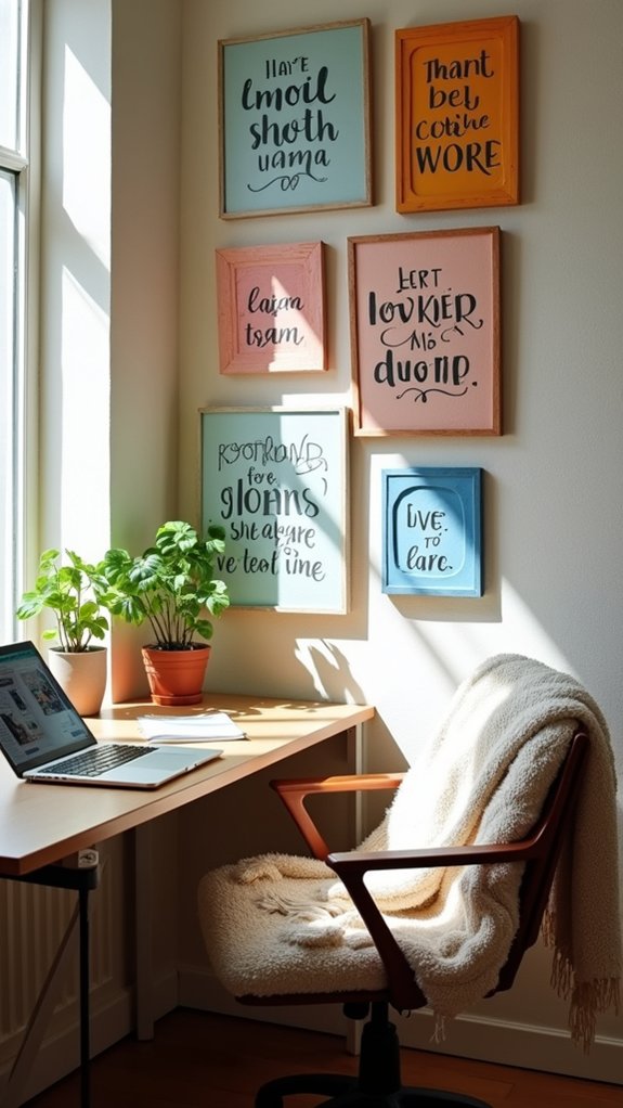 inspirational quotes uplift workspace