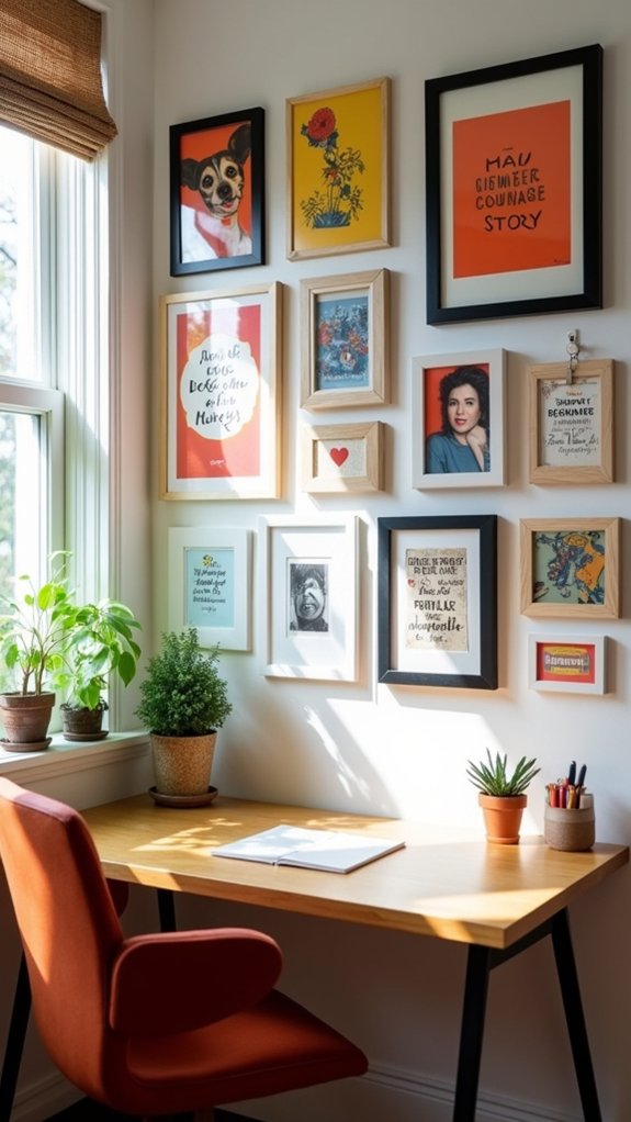 inspiring personal gallery wall
