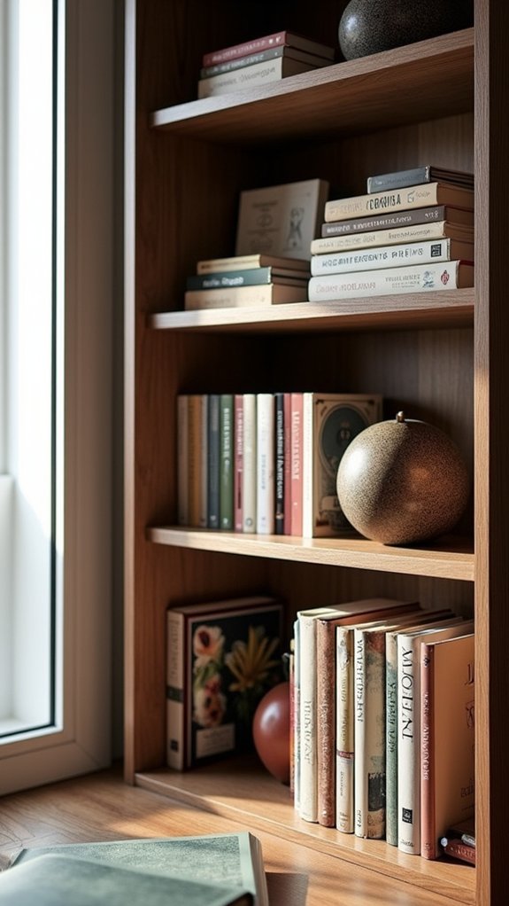 layer books for visual interest