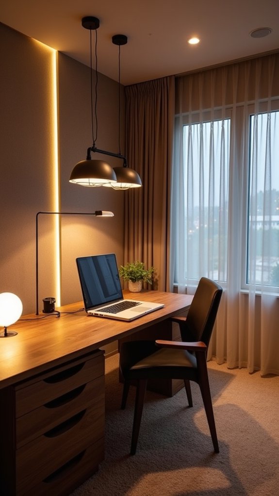 layered lighting enhances ambiance
