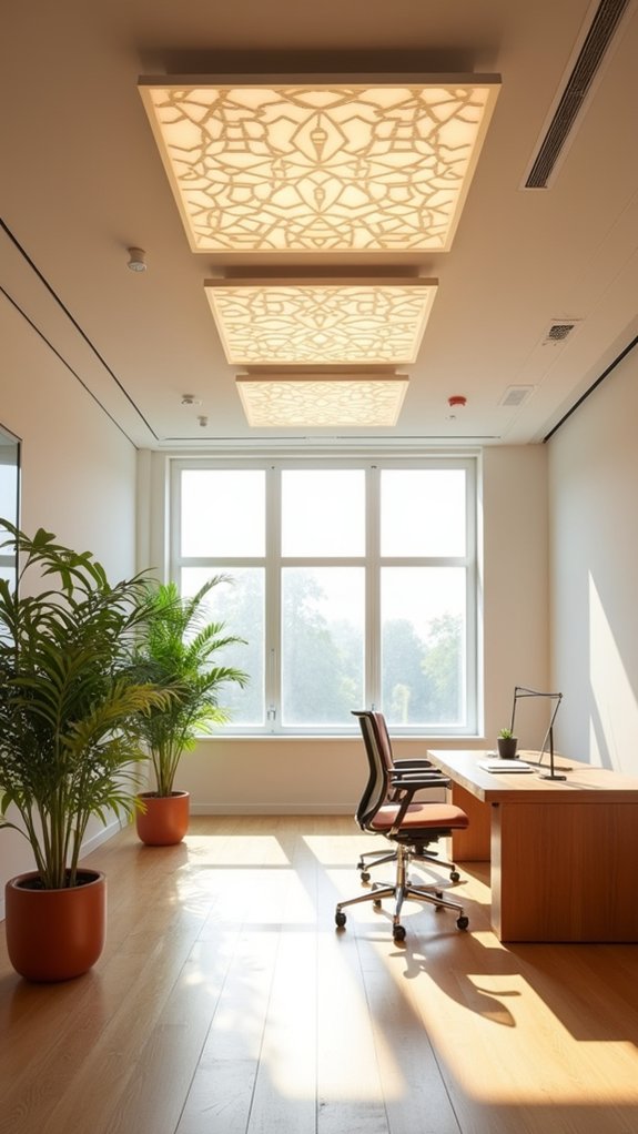 light enhancing office decor