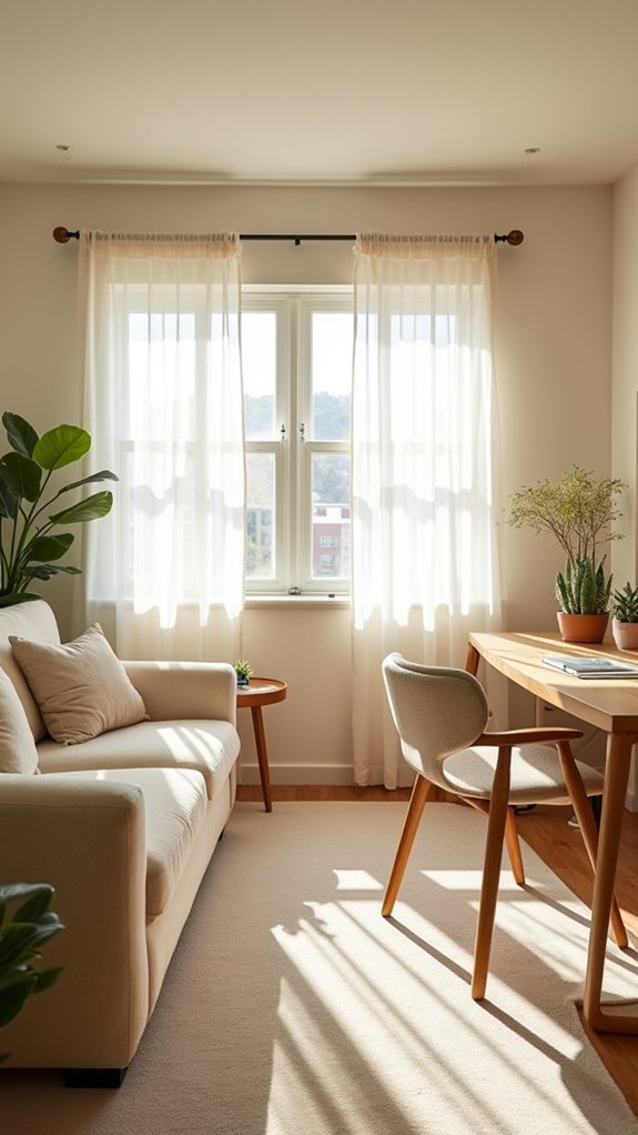 light fabrics enhance brightness