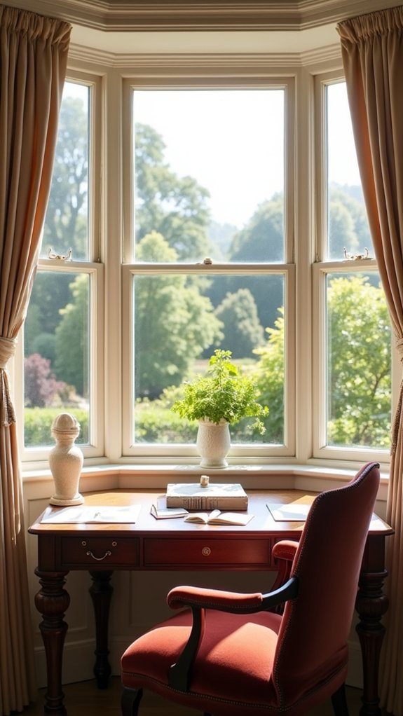 luxurious cozy workspace seating