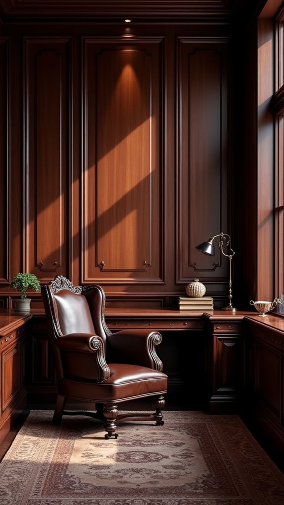 luxurious dark wood chair