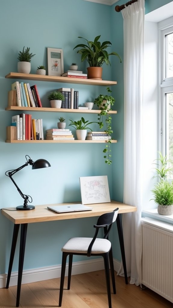 maximize space with shelves