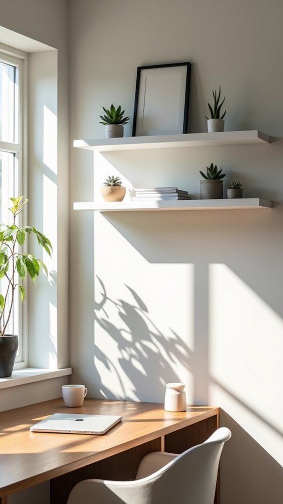 minimalist floating shelf elegance