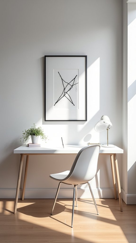 minimalist office meaningful items