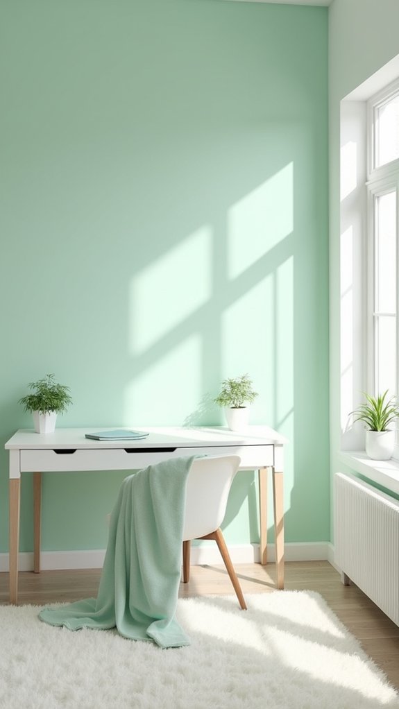 minty clean workspace vibe