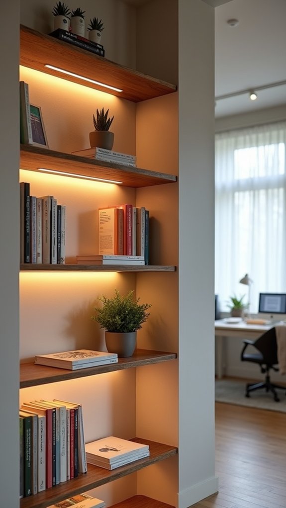 modern floating shelf design