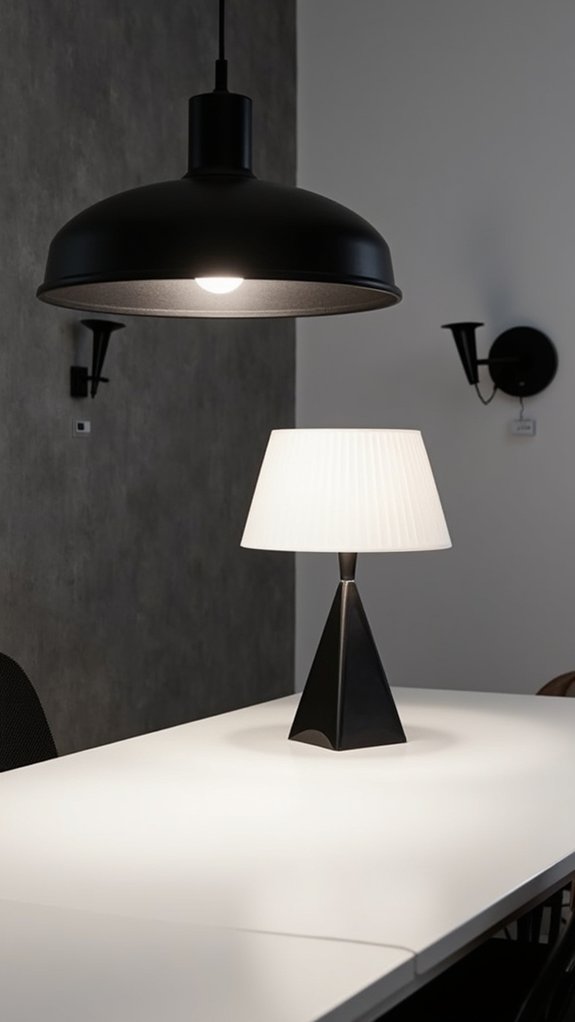 monochromatic office lighting ideas
