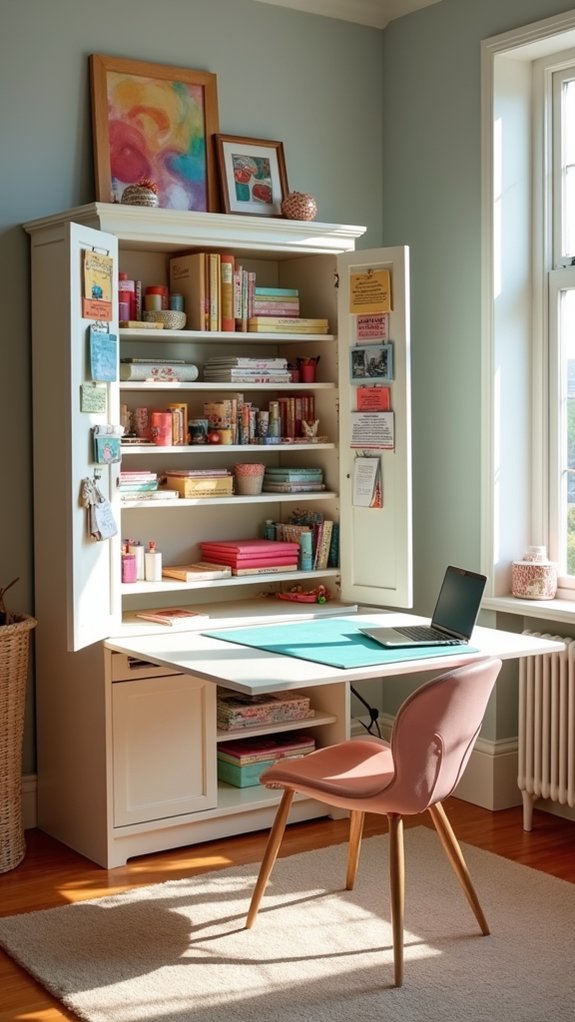 multifunctional crafting cabinet setup