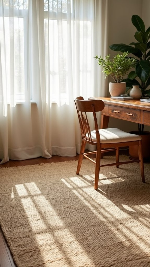 natural fiber rug aesthetic