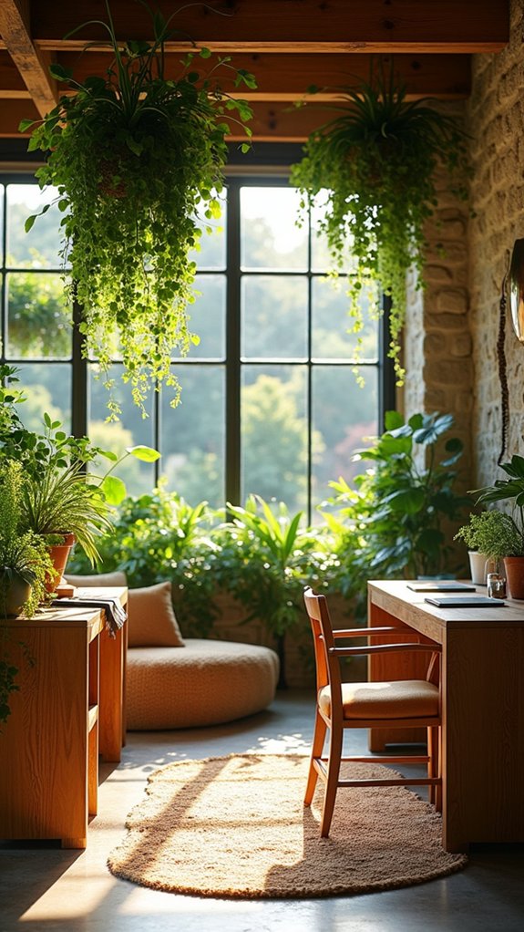 natural materials enhance workspace