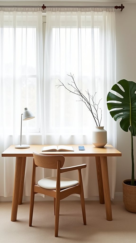 natural warmth enhances workspace