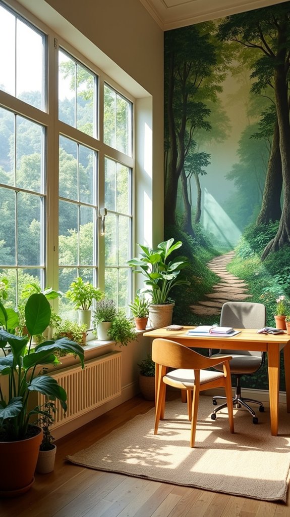 nature inspired office artwork