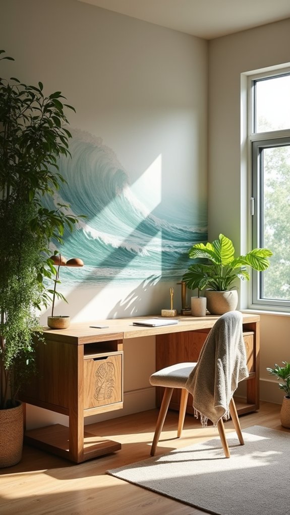nature inspired office decor