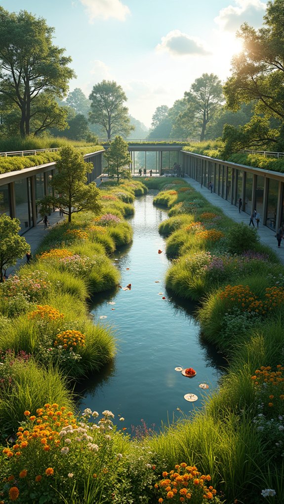 nature inspired office rooftop oasis