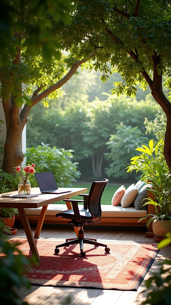 nature inspired outdoor workspace