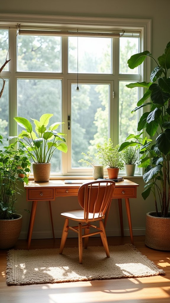 nature inspired serene workspace