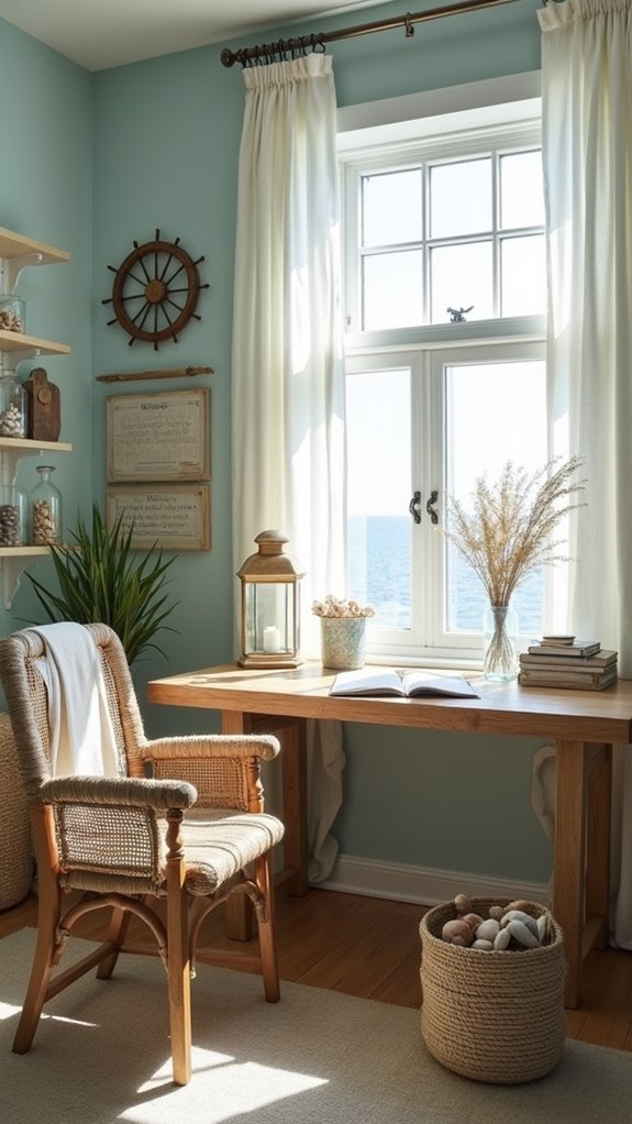 nautical accents enhance workspace