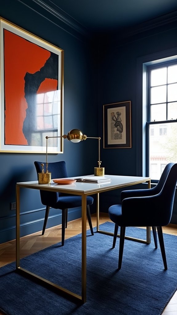 navy blue and gold elegance